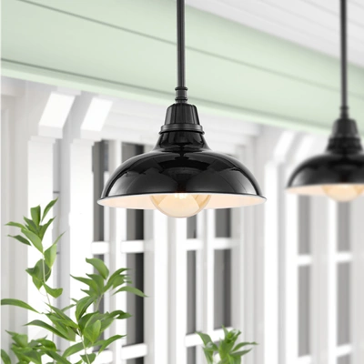 Jonathan Y Jasper 12.25" 1-light Farmhouse Industrial Indoor/outdoor Iron Led Pendant