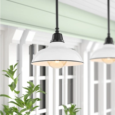 Jonathan Y Jasper 12.25" 1-light Farmhouse Industrial Indoor/outdoor Iron Led Pendant