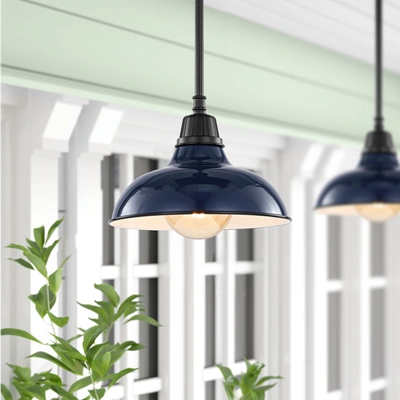 Jonathan Y Jasper 12.25" 1-light Farmhouse Industrial Indoor/outdoor Iron Led Pendant
