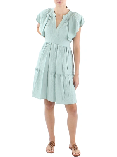 Shop Calvin Klein Womens A-line Textured Mini Dress In Multi