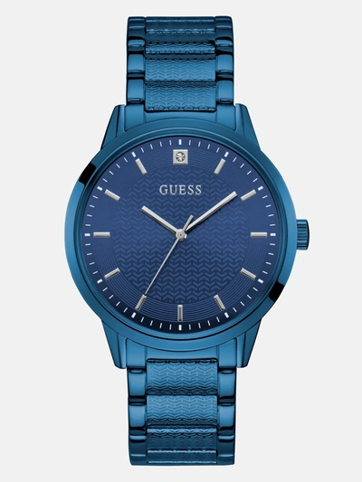 Shop Guess Factory Blue Analog Watch