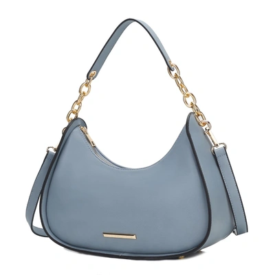 Shop Mkf Collection By Mia K Lottie Vegan Leather Women's Hobo Bag In Blue