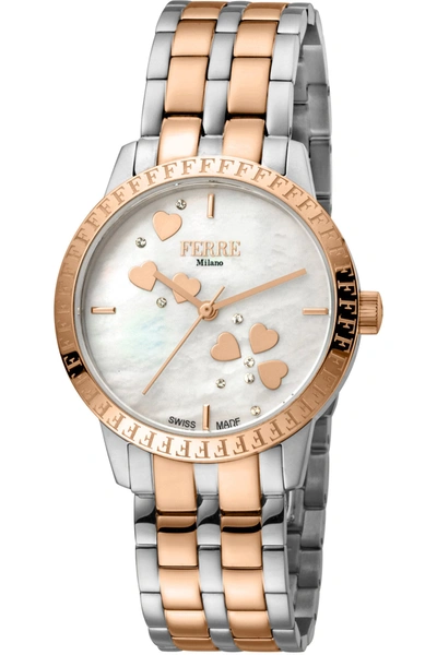 Shop Ferre Milano Women's Fashion 32mm Quartz Watch In Gold