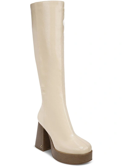 Shop Circus By Sam Edelman Sandy Womens Faux Leather Tall Knee-high Boots In White
