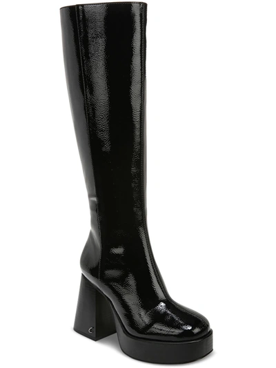 Shop Circus By Sam Edelman Sandy Womens Faux Leather Tall Knee-high Boots In Black