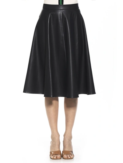 Shop Alexia Admor Pleather Midi Skirt In Black