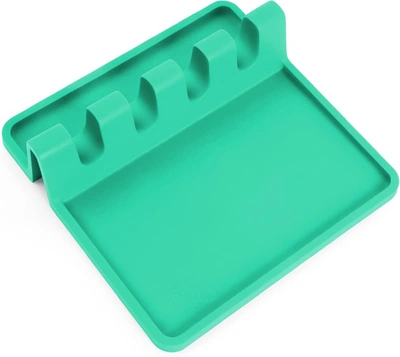 Zulay Kitchen Silicone Utensil Rest With Drip Pad For Multiple Utensils In Multi