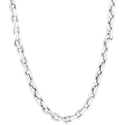 Shop Pompeii3 Men's 14k Gold (70gram) Or Platinum (131gram) 6.5mm Link Chain Necklace 20" In Silver