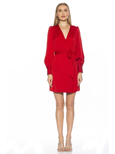 Shop Alexia Admor Mini Wrap Dress In Red
