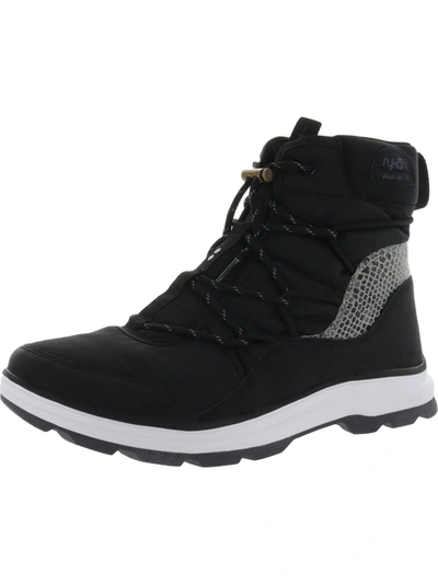 Shop Ryka Brae Womens Cold Weather Lace Up Ankle Boots In Black