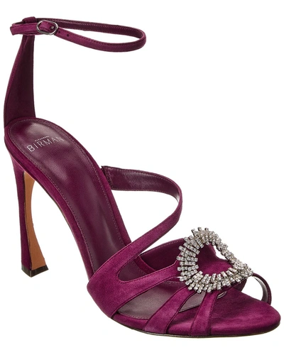 Shop Alexandre Birman Alicia Suede Sandal In Purple
