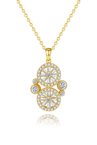 Shop Classicharms Gold Wheel Of Fortune Necklace In Silver