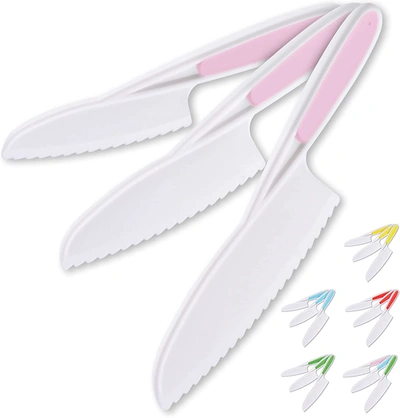 Zulay Kitchen Knife Set For Children To Cook And Cut Fruits, Vegetables And Cakes