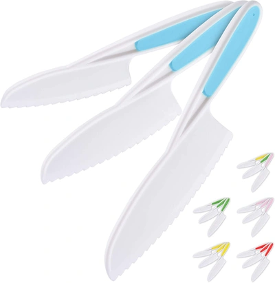 Zulay Kitchen Knife Set For Children To Cook And Cut Fruits, Vegetables And Cakes