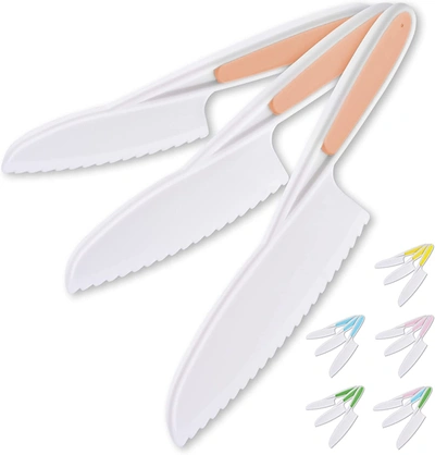 Zulay Kitchen Knife Set For Children To Cook And Cut Fruits, Vegetables And Cakes