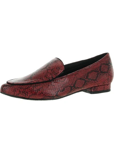 Shop Beacon Naomi Womens Slip On Pointed Toe Loafers In Red
