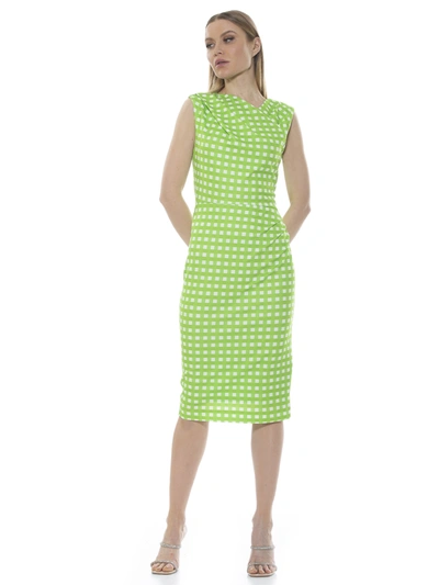 Alexia Admor Diane Asymmetric Sleeveless Midi Sheath Dress In Multi