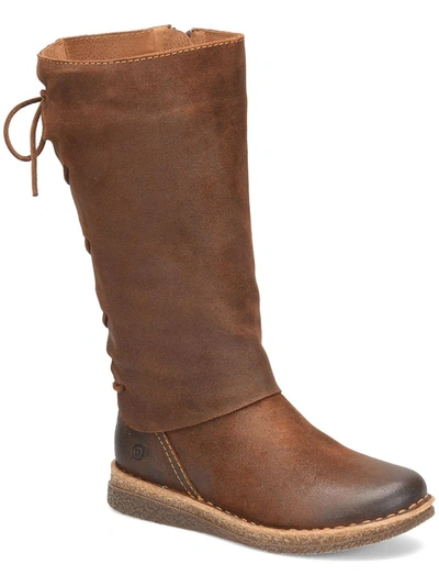 Shop Born Sable Womens Leather Pull On Mid-calf Boots In Brown