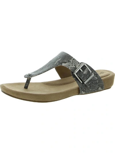 Shop Giani Bernini Rivver Womens Sandals Buckle Thong Sandals In Silver