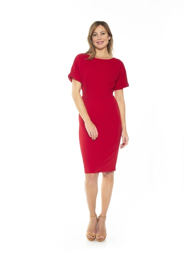 Shop Alexia Admor Jacqueline Midi Dress In Red