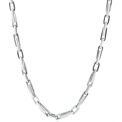 Pompeii3 Men's 14k Gold (59gram) Or Platinum (110gram) 4.5mm Link Chain Necklace 22" In Silver