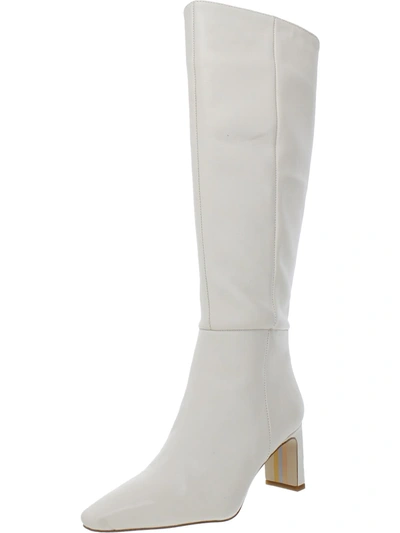Shop Sam Edelman Sylvia Womens Zipper Tall Knee-high Boots In White
