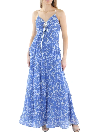 Shop Jonathan Simkhai Cosima Womens Floral Trapeze Maxi Dress In Multi