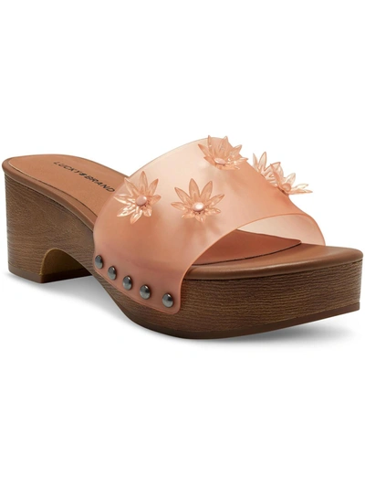 Shop Lucky Brand Fallyn Womens Studded Jelly Upper Slide Sandals In Multi