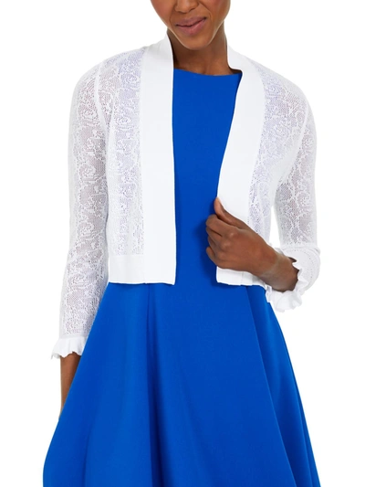 Shop Calvin Klein Womens Pointelle Open Front Cardigan Sweater In White