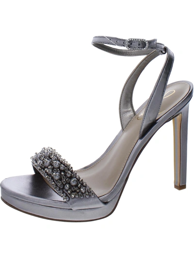 Shop Sam Edelman Jade Perla Womens Embellished Ankle Strap Heels In Multi