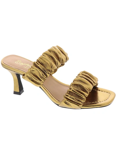 Shop Seychelles Leeward Womens Leather Dress Heels In Gold