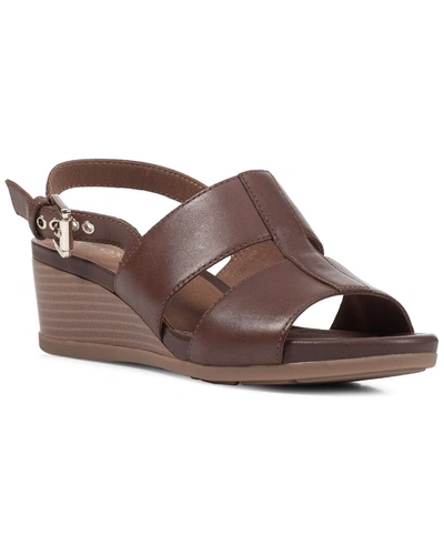 Shop Geox Mary Karmen A Leather Sandal In Brown