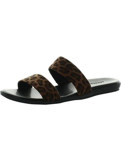 Aerosoles Clovis Womens Metallic Slip On Pool Slides In Multi