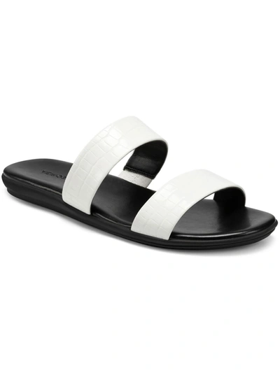 Aerosoles Clovis Womens Metallic Slip On Pool Slides In Multi