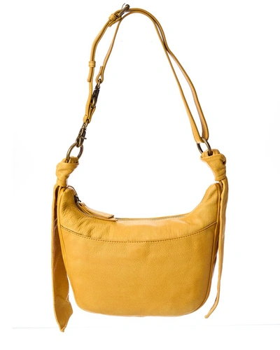 Shop Frye Nora Knotted Leather Crossbody In Yellow
