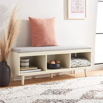Safavieh Cricket Open Shelf Bench W/ Cushion
