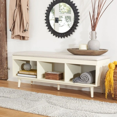 Safavieh Cricket Open Shelf Bench W/ Cushion