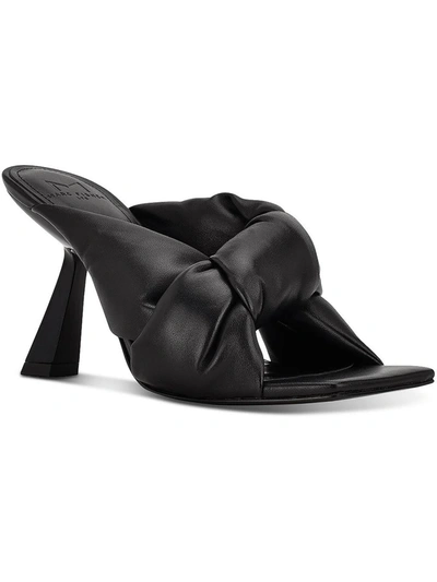 Shop Marc Fisher Ltd Dellian Womens Leather Slip On Slide Sandals In Black