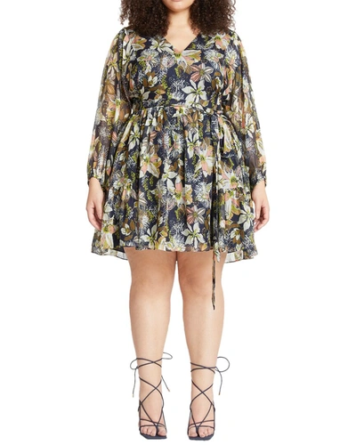 Shop Tanya Taylor Vivaria Linen & Silk-blend Dress In Multi
