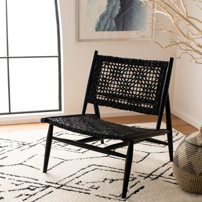 Shop Safavieh Bandelier Leather Weave Accent Chair