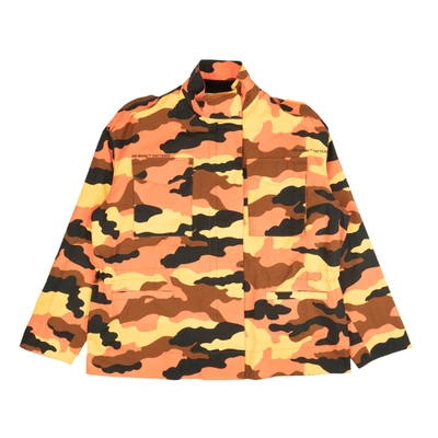 Shop Off-white Orange And Yellow Camo Jacket In Brown