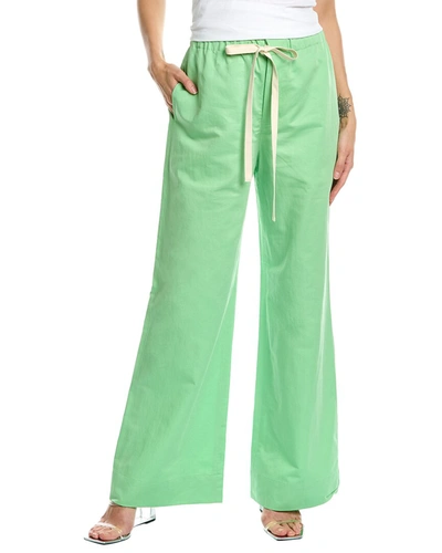 Shop A.l.c A. L.c. Allie Linen-blend Pant In Green