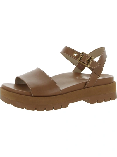 Shop Vionic Jamie Womens Leather Slip On Platform Sandals In Brown
