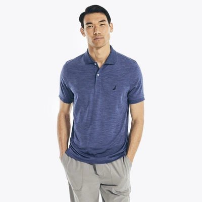 Shop Nautica Mens Navtech Classic Fit Performance Polo In Blue