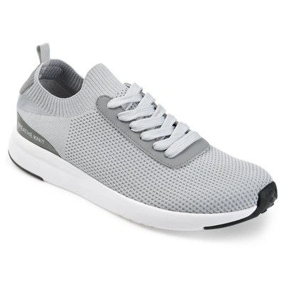 Shop Vance Co. Grady Casual Knit Walking Sneaker In Grey