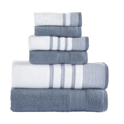 Shop Modern Threads 6-piece Quick Dry White/contrast Towel Set Reinhart