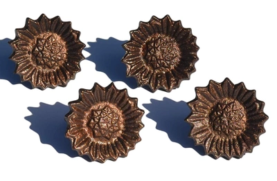 Shop Vibhsa Sunflower Antique Napkin Rings Set Of 4