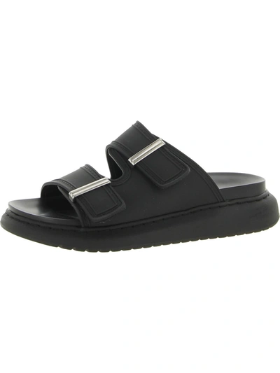 Shop Madden Girl Kingsley Womens Strappy Slip On Slide Sandals In Black