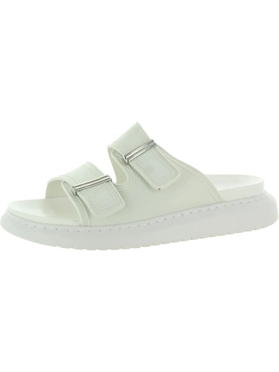 Shop Madden Girl Kingsley Womens Strappy Slip On Slide Sandals In White