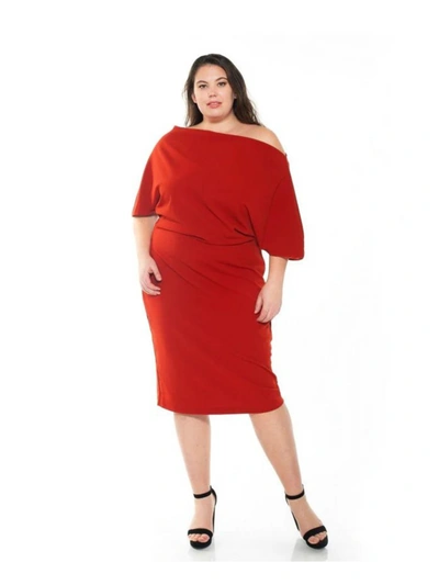 Alexia Admor Women's Plus Olivia One-shoulder Sheath Dress In Red